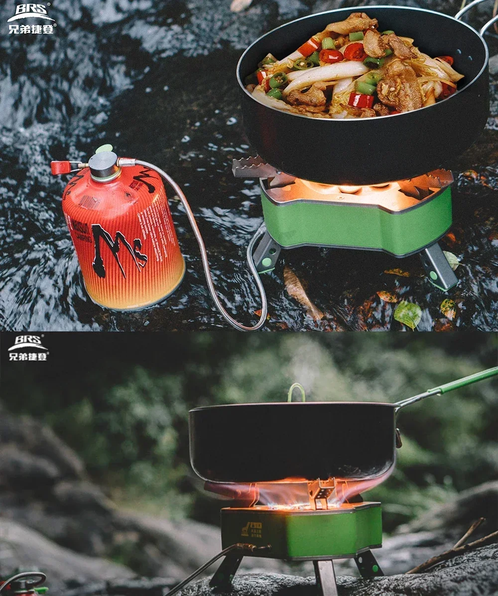 BRS  Multifunctional non-stick outdoor cookware Portable camping pots pans Household frying pan Barbecue cooking stove Cookout