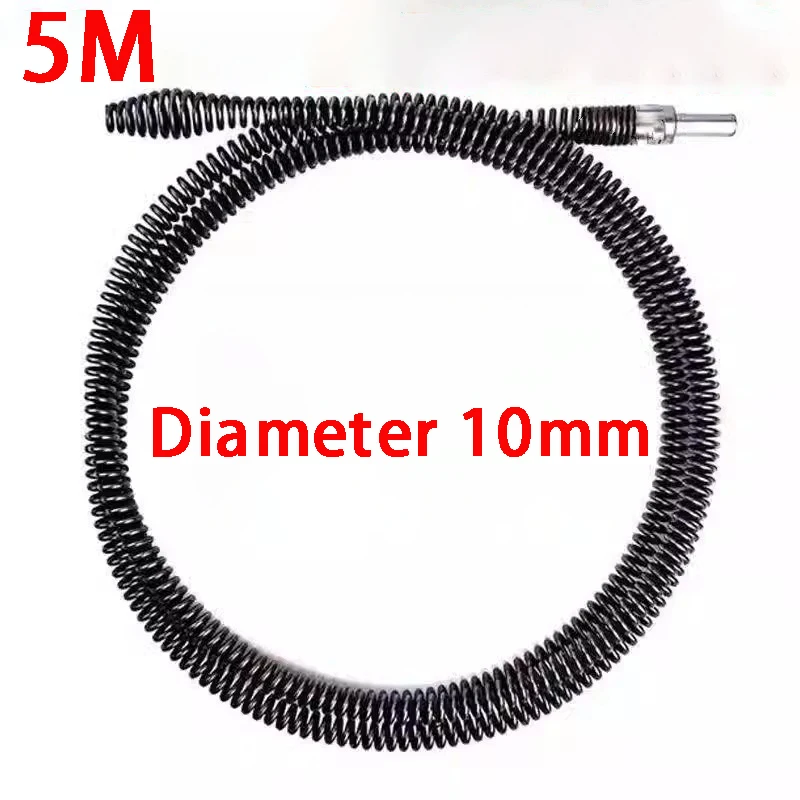 1/3/5 Meter Sewer Dredging Spring Electric Drill Drain Cleaner Machine Pipe Dredger Cleaning Spring With Connector Dredging Tool