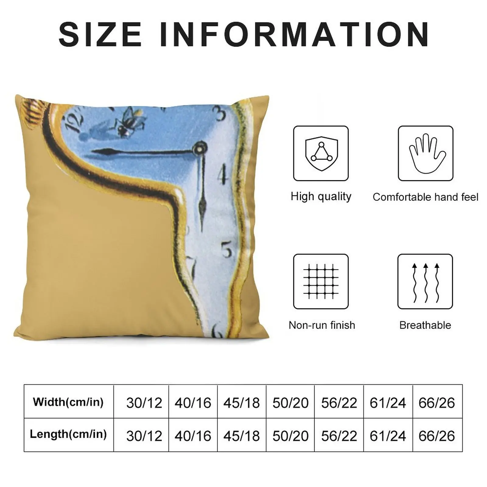 Salvador Dali: The Persistence of Memory Throw Pillow Covers For Sofas Room decorating items pillow