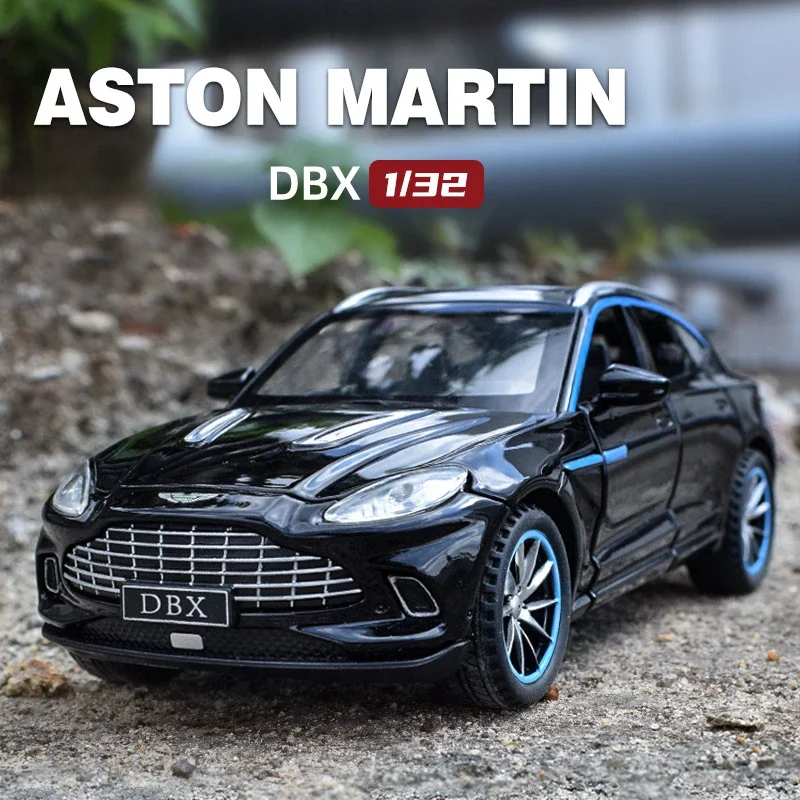 Diecast Car Model Of 1/32 Aston Martin DBX With Sound And Light Collective Miniature Voiture Children Boy Car Toy Gift Birthday