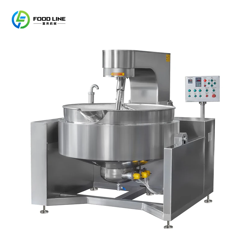 

Industrial Cooker Stainless Steel Jacket Kettle 100L 500L Jam Mixer Pot Electric Gas Steam Kettle Agitator Core Motor Component