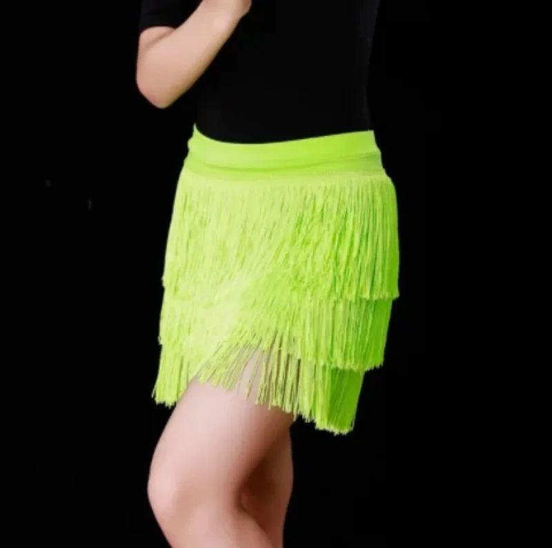 Tanzrock für Mädchen, Quasten-Latin-Tanzkleid, Salsa-Tango-Ballsaal-Tanzkleidung, Wettbewerbs- und Bühnenauftrittskleider – Detail 4
