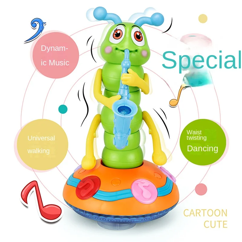 Baby Electric Dancing Toy Worm Sound Moving Toy Baby Early Childhood Education Children