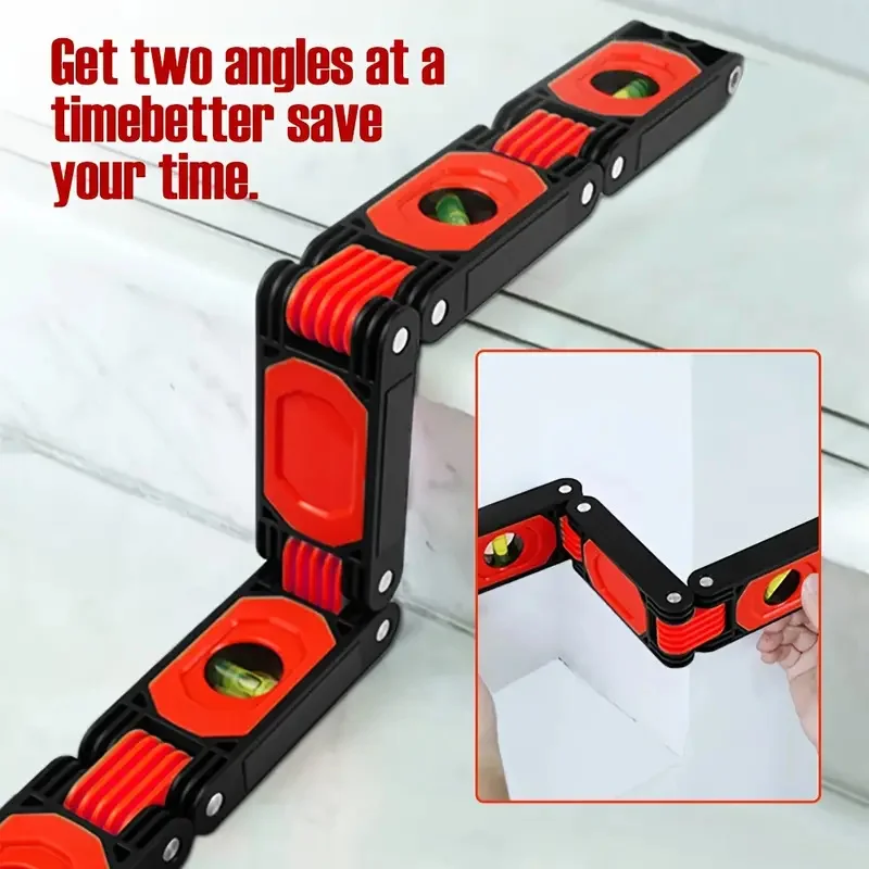 Imagem -02 - Medidor de Nível Dobrável Multi-funcional Tubos de Medição Multi-angle Construção Escadas Cantos Dobrável Estender Ferramentas de Carpintaria 1pc