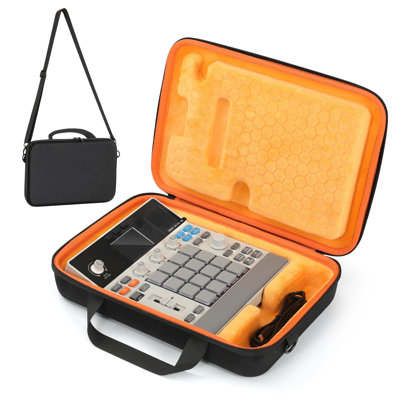 Waterproof Hard EVA Case for Akai MPC One Plus Sampler Storage Bag with Shoulder Strap