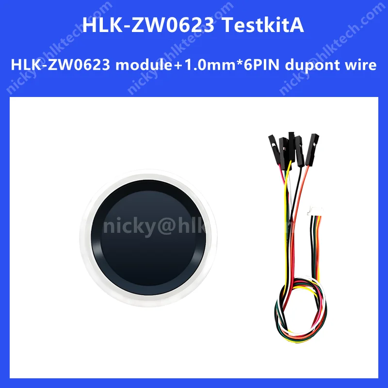 Free Ship Hi-Link Fingerprint recognition Module HLK-ZW0623 testkit High Resolution Capacity Touch Fingerprint Smart Door Lock