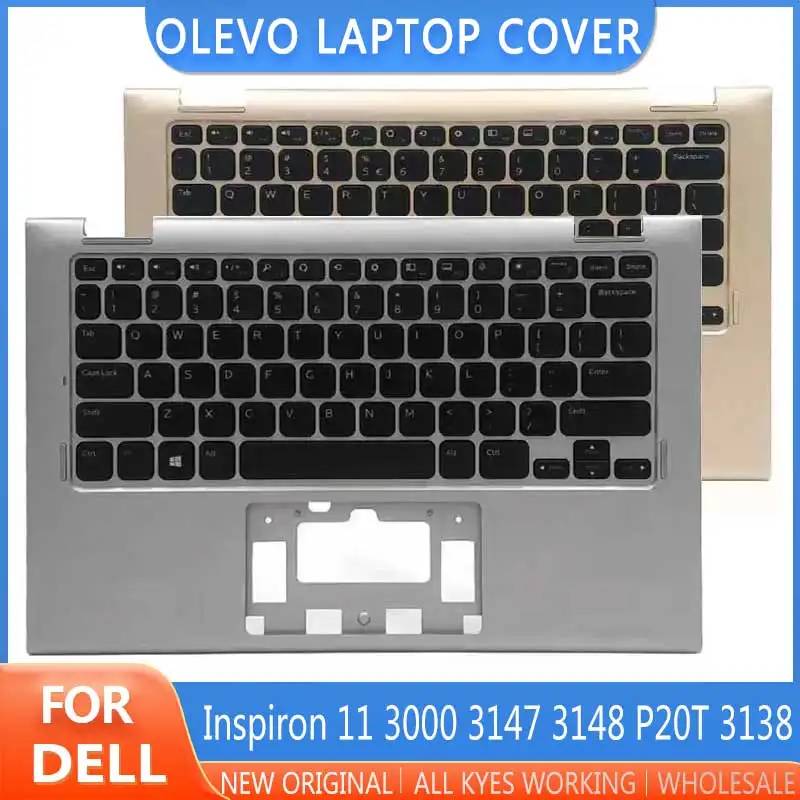 

Новая Оригинальная клавиатура для ноутбука Dell Inspiron 11 3000 3147 3148 P20T 3138, с подставкой под кожу, английская версия, верхняя крышка