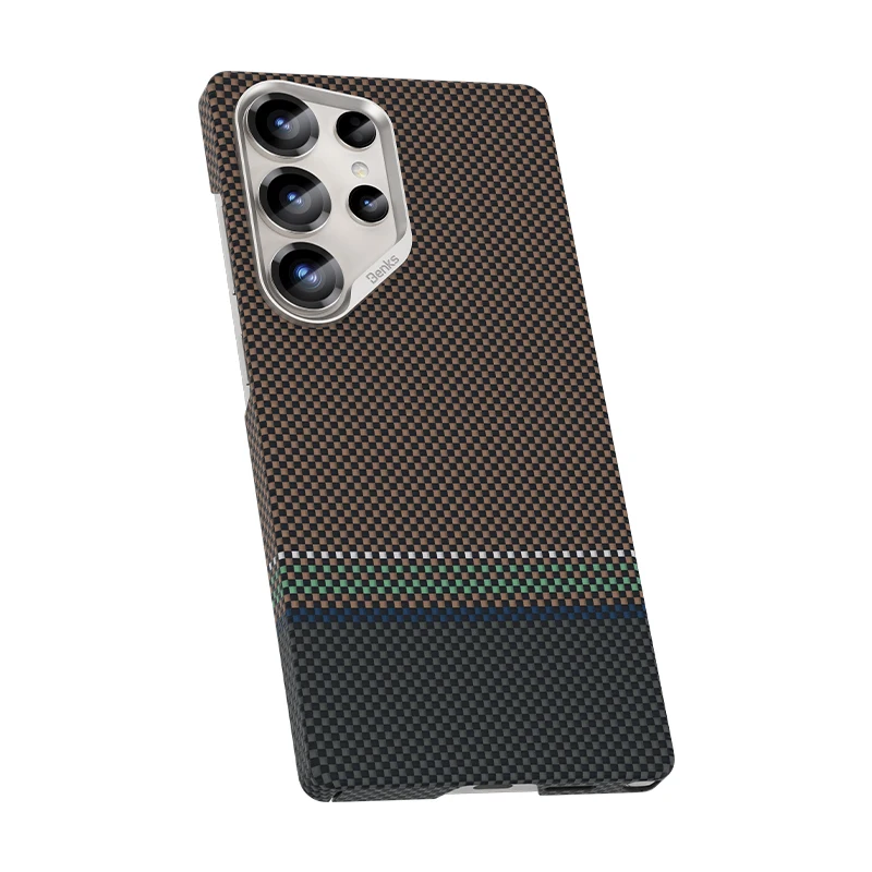 Funda Benks Magnetic Prestige ArmorAir construida con fibra de aramida Kevlar para funda de teléfono ultrafina S25 estilo minimalista