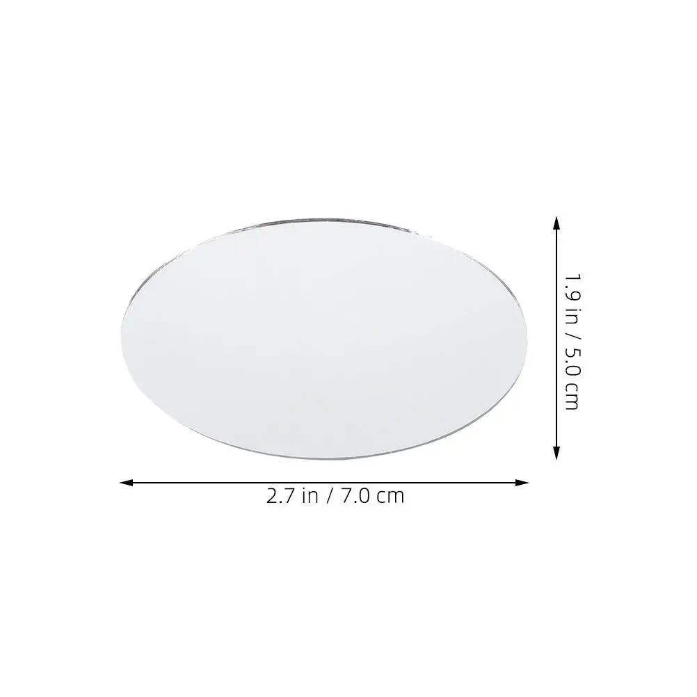 10pcs Small Oval Craft Mirrors – Lightweight, Shatter-Resistant Glass for DIY Decor, Centerpieces & Travel
