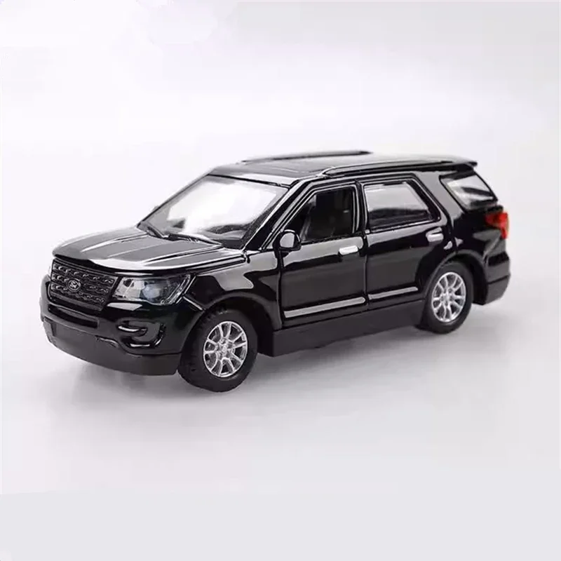 1:36 Ford Explorer SUV Alloy Car Model Diecast & Toy Metal Off-road Vehicles Car Model Sound and Light Simulation Childrens Gift