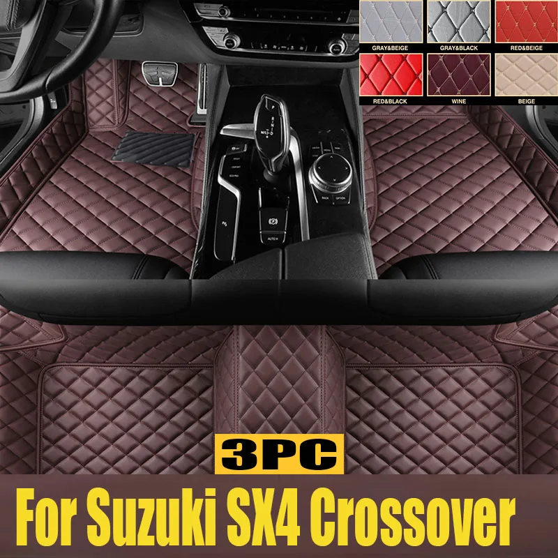 Car Floor Mat for Suzuki SX4 Crossover GY EY RW Neo Baleno 2006~2013 Part Foot TPE Liner Carpet Pad Custom Cover Rug trunk mat