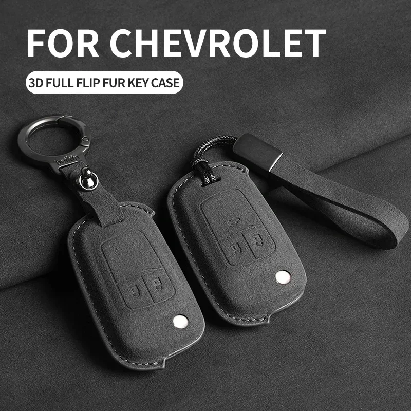 

Suede Car Flip Key Case Cover For Chevrolet Cruze Aveo Trax Sail Malibu Captiva Opel Vauxhall Astra J Corsa Insignia Mokka