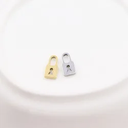 10pcs Stainless Steel Lock High Quality Jewelry Charms Pendant DIY Handcraft Making PVD Plated Waterproof Antiallergic