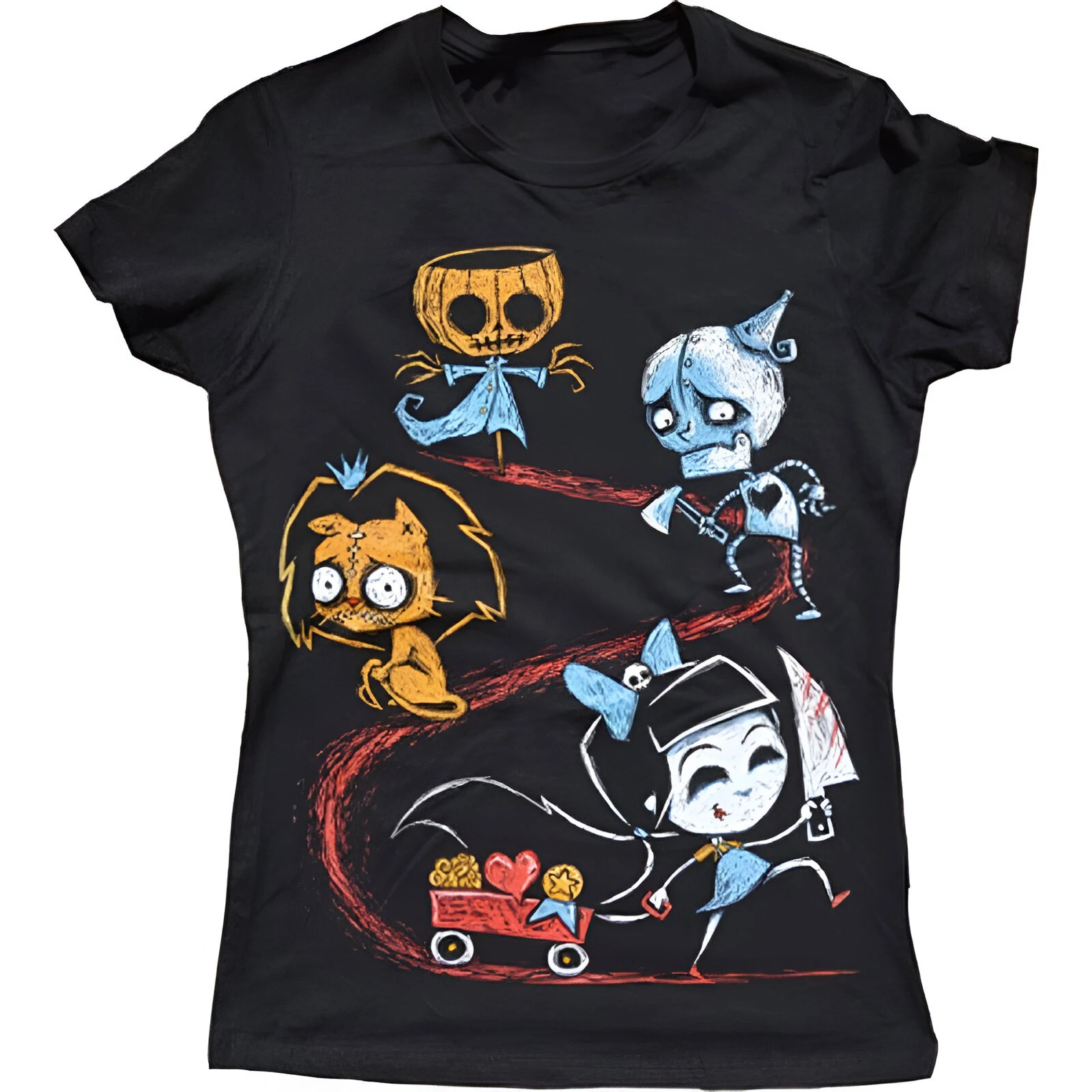 

Y2k T-shirt Harajuku Graphic Gothic Crop Top Printed Short Sleeve Punk Baby Tee Streetwear EMO Girl Vintage Women Clothes Top ﻿