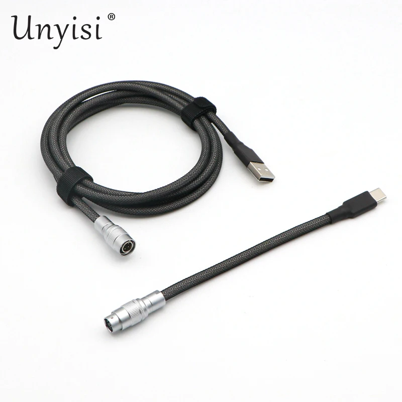 Paracord und PET-Doppelhülsen-USB-A-zu-USB-C-Typ-C-Kabel für mechanische Tastatur mit YC8-Flieger.