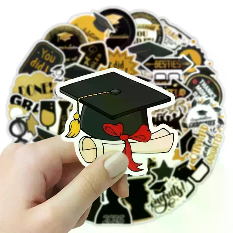 2026 Graduation Season Graffiti Stickers Cartoon DIY Toys Secret For Bottle Aesthetic Decals