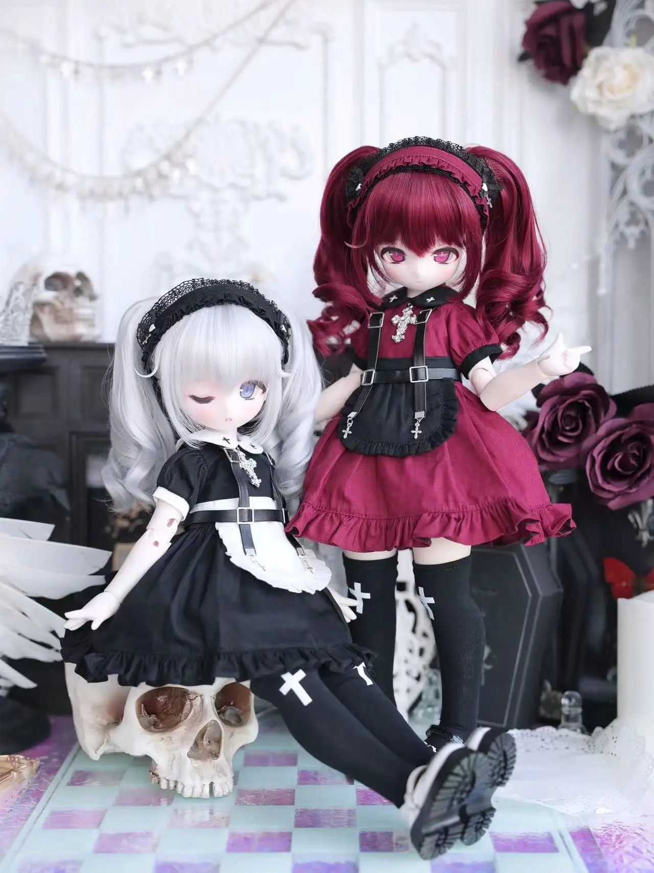 BJD doll clothes for 1/4 size cute doll clothes battle maid  BJD doll clothes 1/4 doll accessories (6 points)