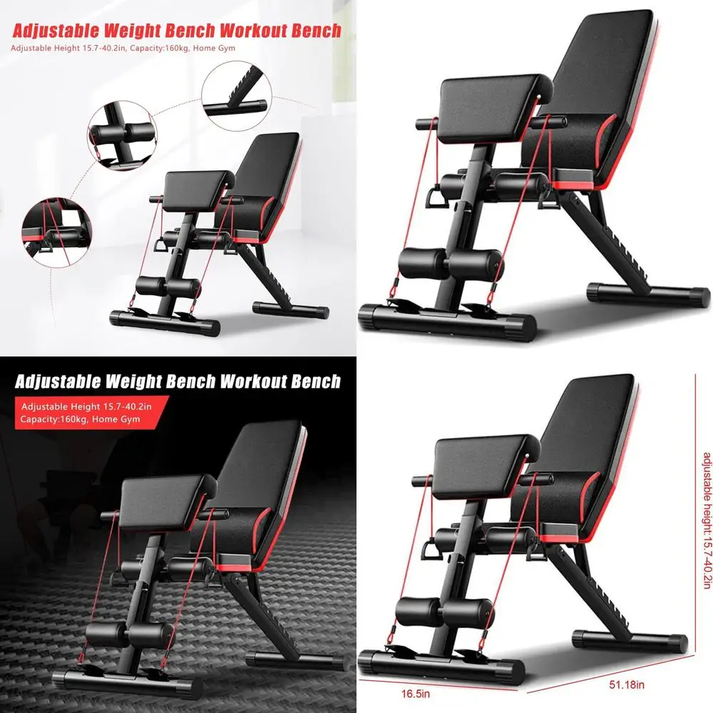 

Регулируемая складная скамья для силовых тренировок, для тренировки всего тела, грузоподъемность 160 кг, скамья для отжиманий и пресса