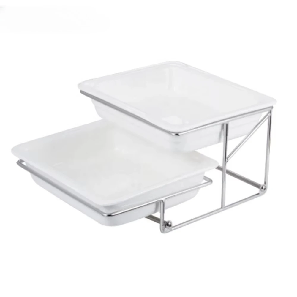 Mini Restaurant Equipment Buffet Plate Stand Stainless Steel Display Stand Malaysia 2nd Floor Service Tray Catering