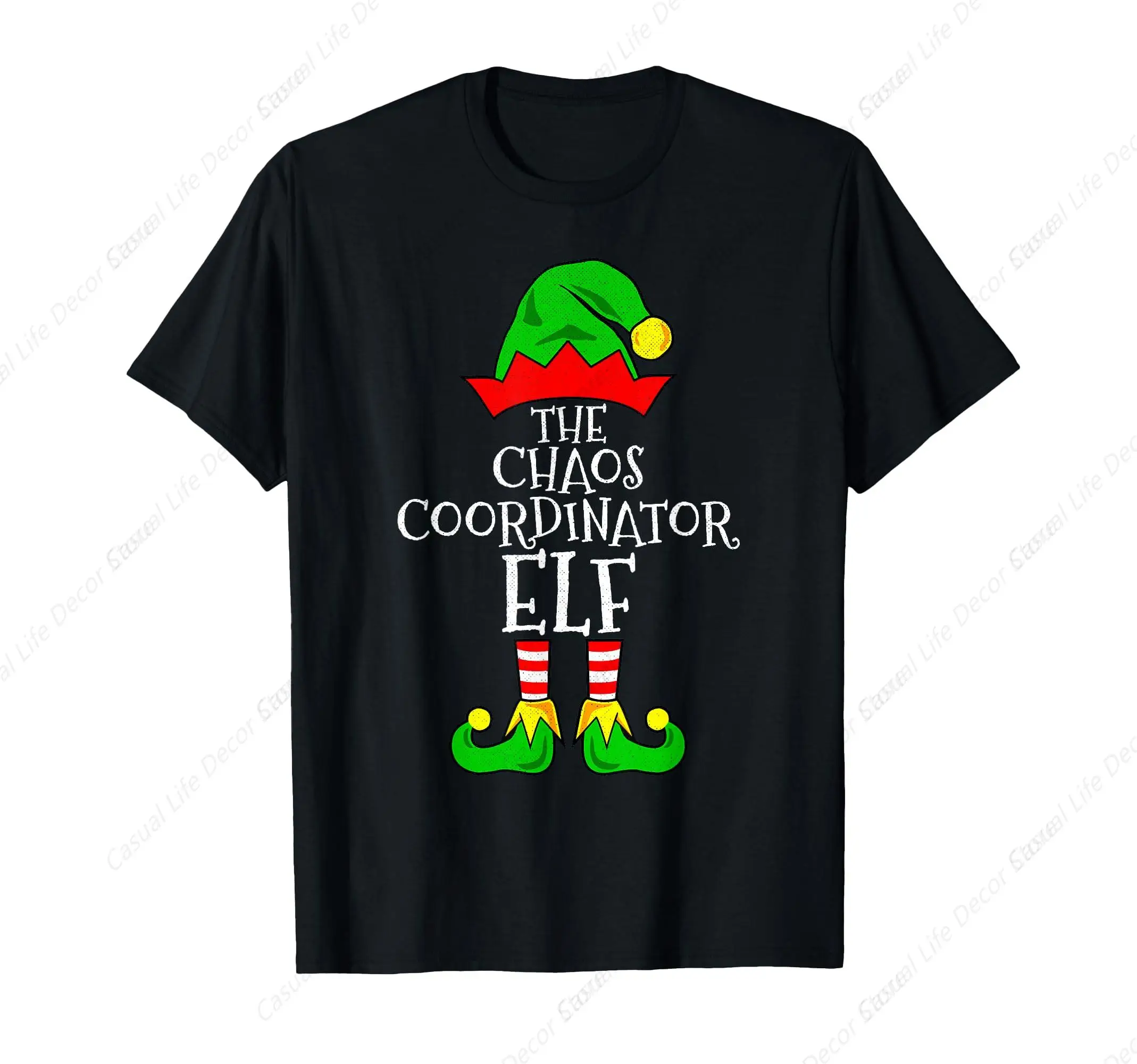 

Chaos Coordinator Elf Funny Family Matching Christmas T-Shirt