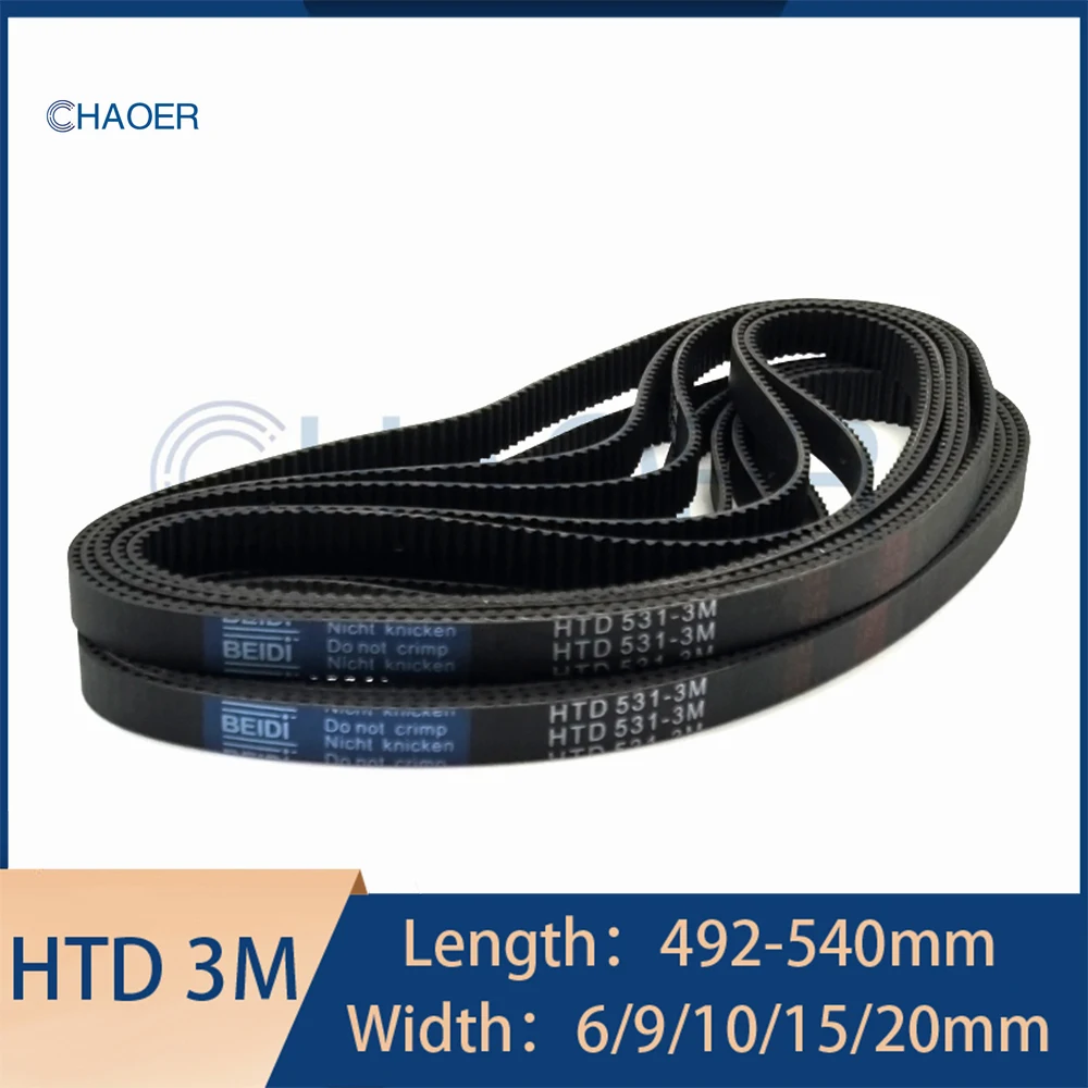 

HTD 3M Synchronous Timing Belt Length 492 495 498 501 504 507 510 513 516 519 522 525 528 531 534 537 540mm Drive Toothed Belt