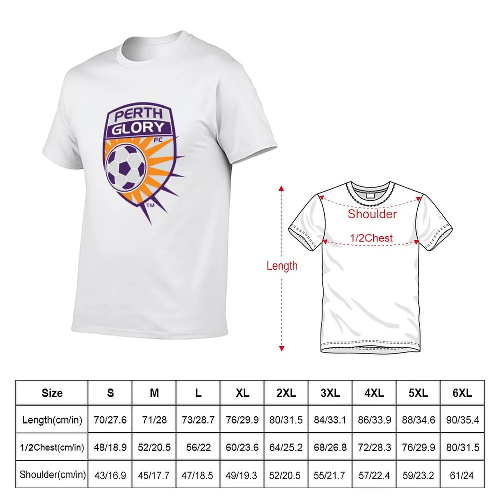 Perth Glory Fans United T-Shirt Lightweight Casual Summer T-Shirt