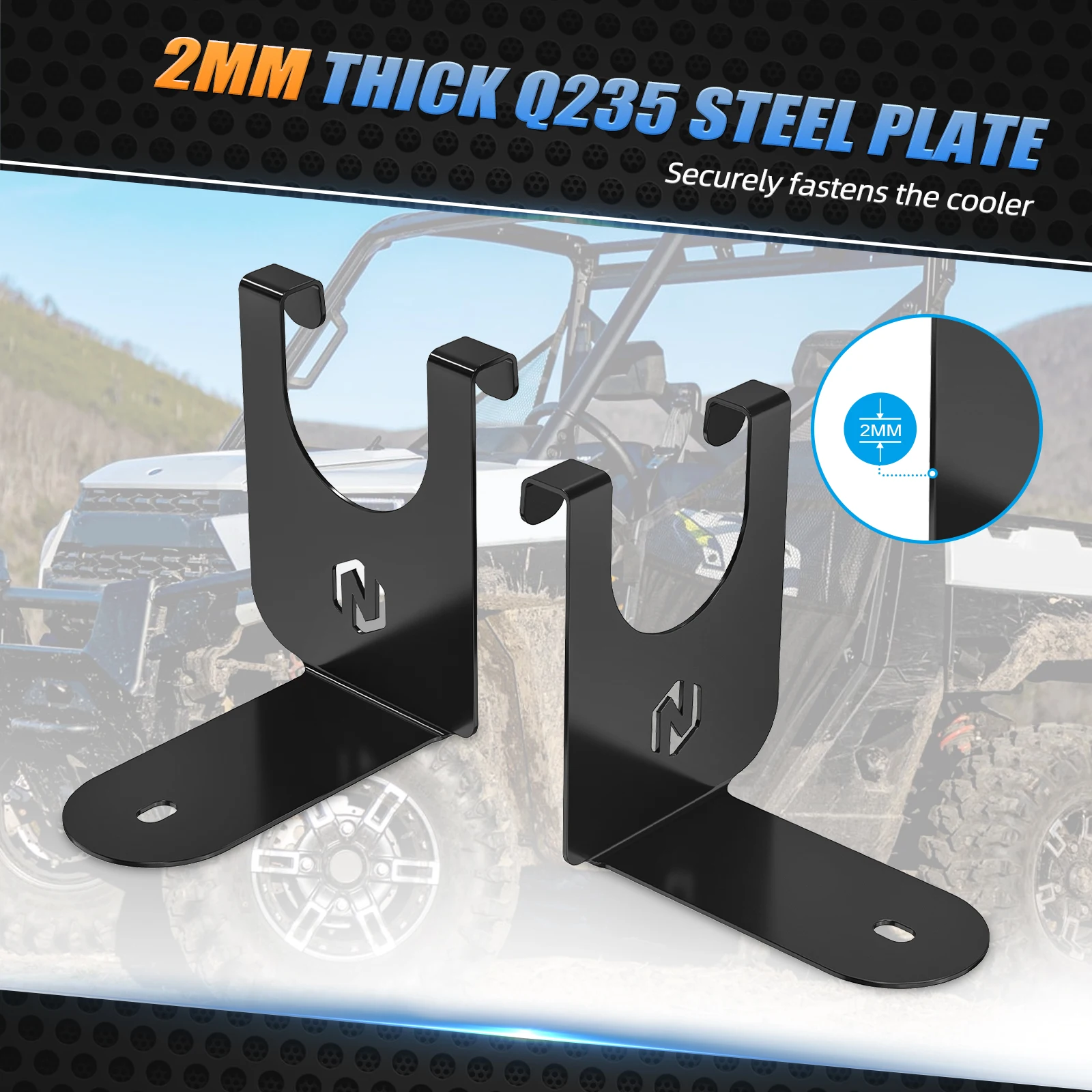 NICECNC Kühlerhalterungen für Polaris RZR 1000 XP 2021 Neuer Ozark 26qt Kühler mit Ablassstopfen Kühlerhalterungs-Kit passend für UTV-Zubehör – Detail 3
