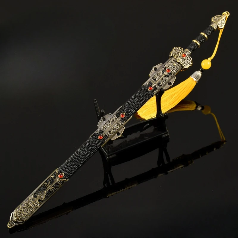 30 ซม./11.81in เย็นอาวุธอุปกรณ์ต่อพ่วง Star ดาบ Scabbard ดาบเหล็กจริงชุดหัตถกรรมของเล่นเด็กเดสก์ท็อปเครื่องประดับของขวัญ