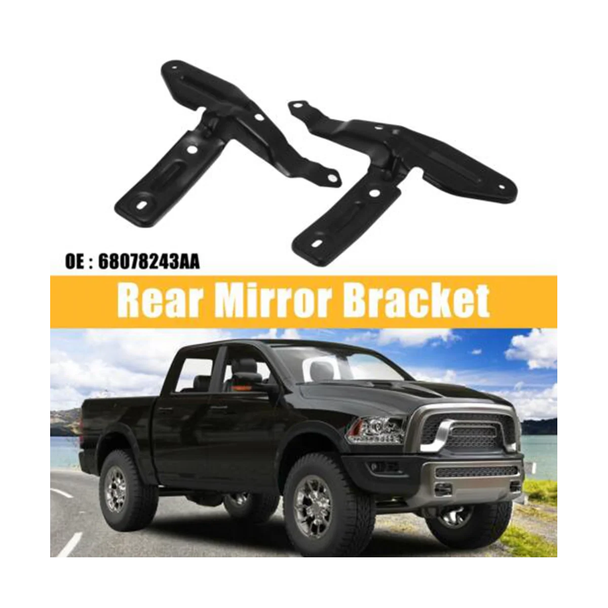 Car Parts Trailer Tow Mirror Bracket & Hardware Set 68078242AA 68078243AA for Dodge Ram 1500-5500 2010-2021