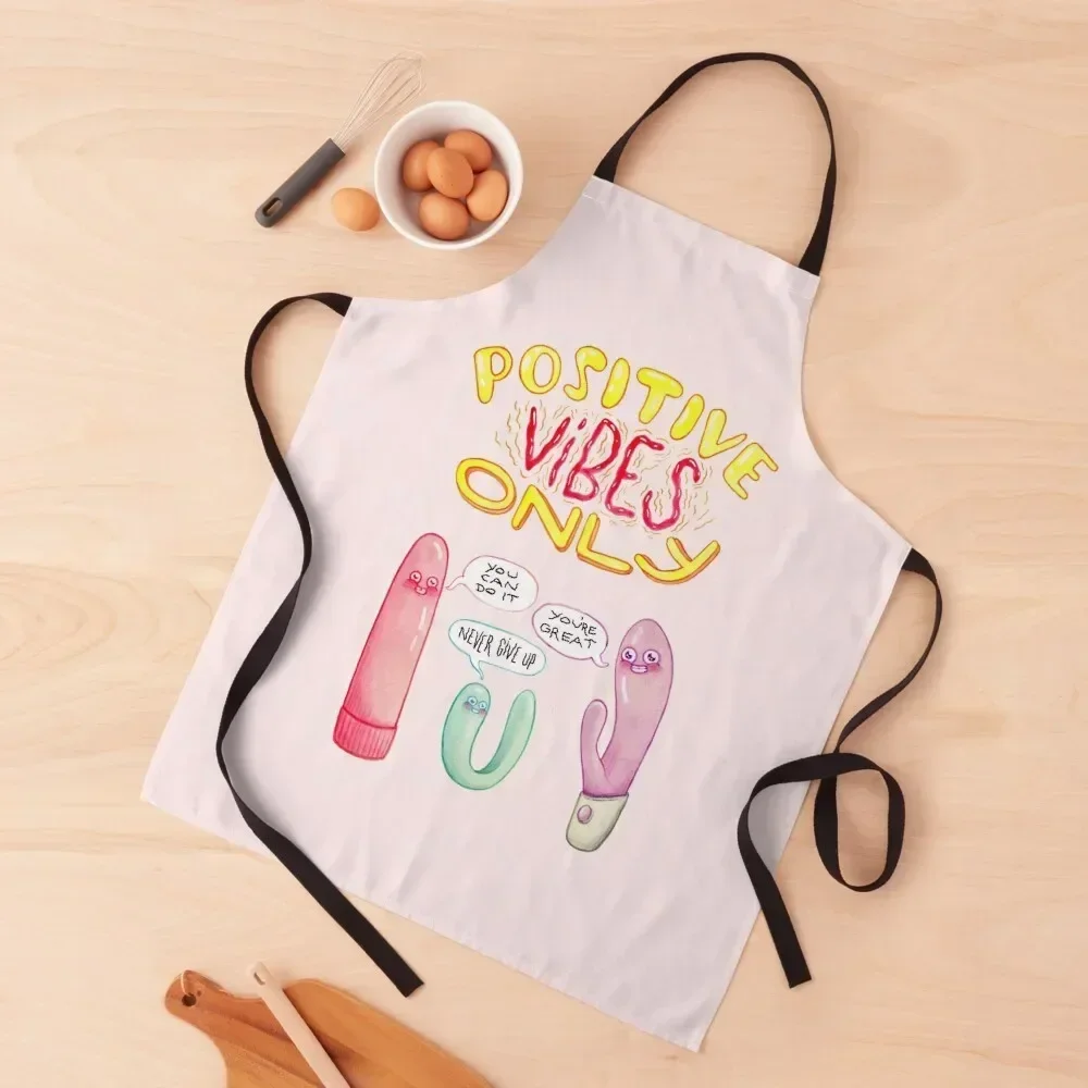

Positive Vibes Only Apron christmas decoration For Cosmetologist Apron