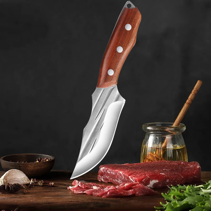 Forged Stainless Steel Kitchen Chef Boning Knifes Fishing Knife Meat Cleaver Butcher Knife Meat Cleaver Cooking Knives For Home