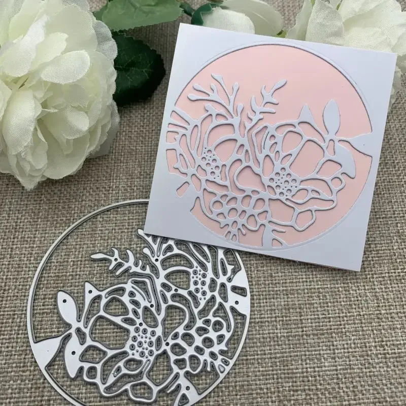 

Металлические вырубные формы для скрапбукинга: фон с цветочным узором, декоративное тиснение, шаблон для вырезания, форма для рукоделия