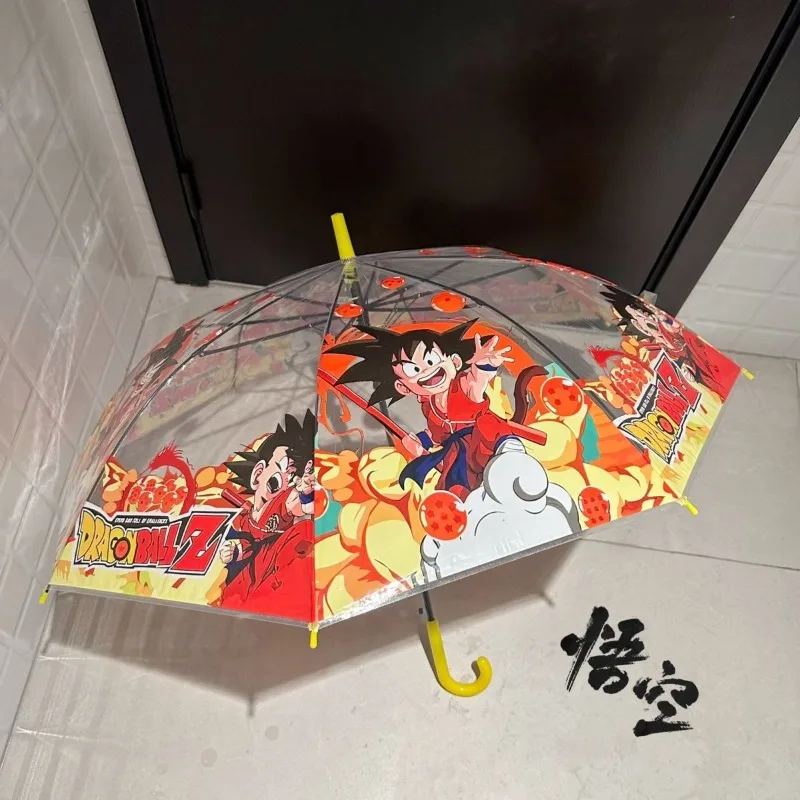 드래곤 볼 Goku 남자와 여자를위한 새로운 귀여운 크리 에이 티브 애니메이션 그림 패션 성격 접는 휴대용 투명 우산