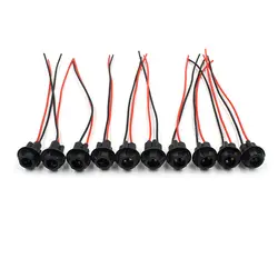 10pcs T10 W5W 168 194  Socket Marker Instrument Lights Holder Connector Wire Bulb Plastic Harness Replacement Car Parts