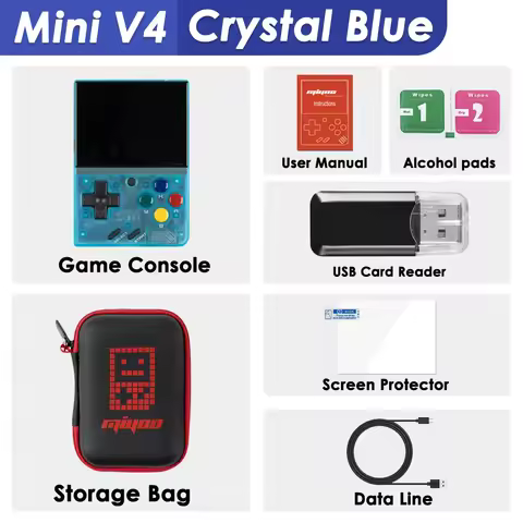 MIYOO MINI V4 Consoles Handheld Game Players 2.8'' IPS OCA Portable Video Game Linux System Retro Game Console Spelcomputer Met