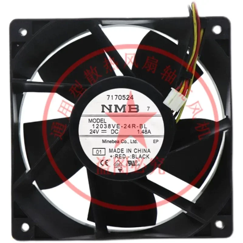 For Original 12cm NMB 12038VE-24R-BL 24V 1.48A three-wire, inverter, cooling fan