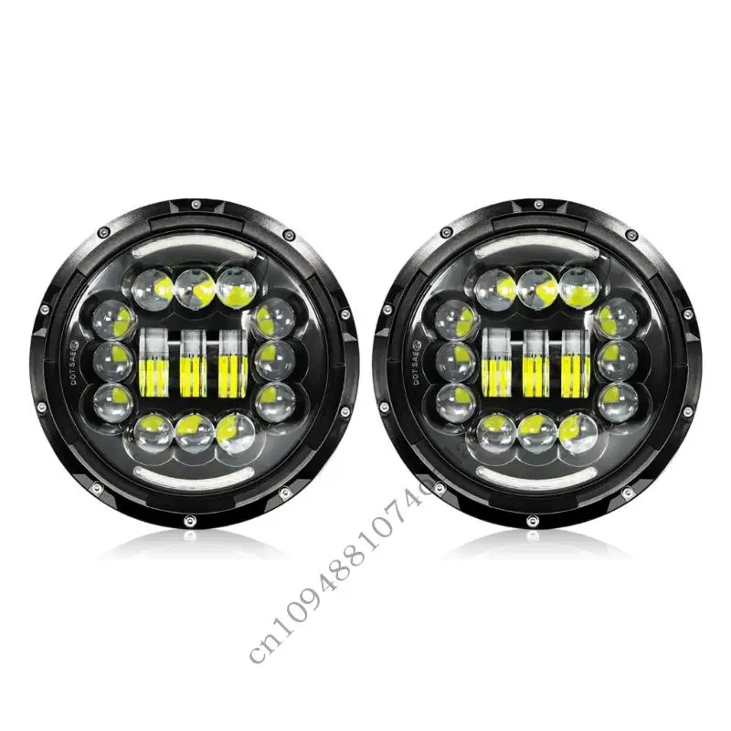 

0XXC Double Purpose 7" Round LED Light Club Away Road Use With Daytime Running Function Hard Wearing Automotive Lighting