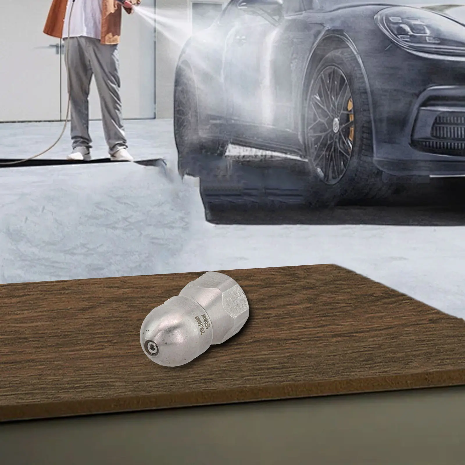 Boquilla de 50mm X 30mm 70L min, lavadora a presión de flujo optimizado, boquilla para manguera de jardín, tamaño compacto, fácil accesorio, flujo de agua eficiente