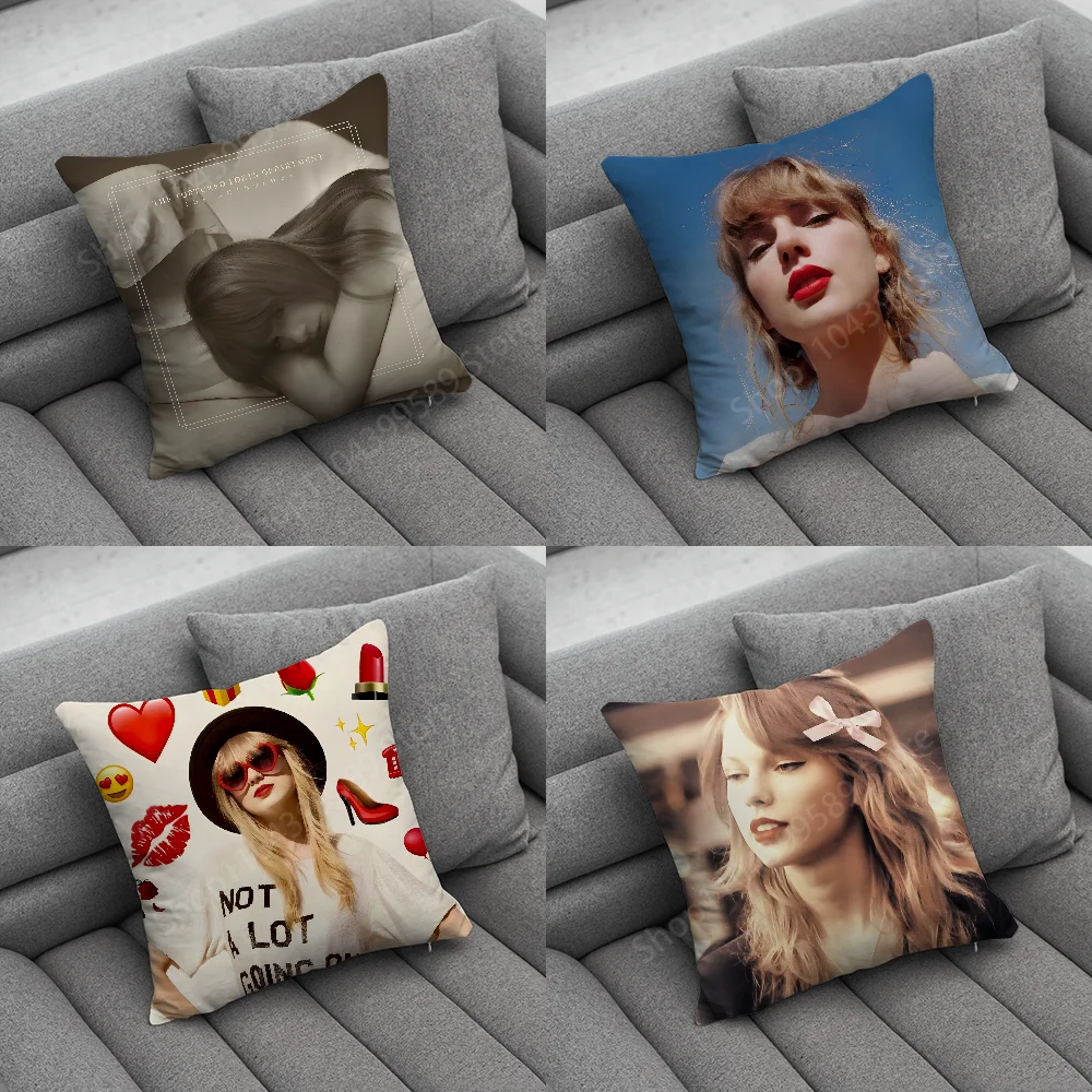 T-TaylorS-S Singer S-SwiftS Pillow Case Soft Cushion Cases for Farmhouse Sofa Decor Home Decorations and Protector