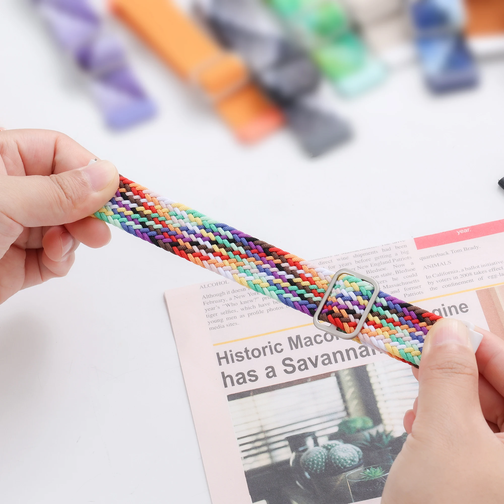 Trançado Solo Loop Band para HUAWEI Watch, Pulseira De Nylon Elástica, Correia De Substituição, Fit3 Acessórios, Fit 3