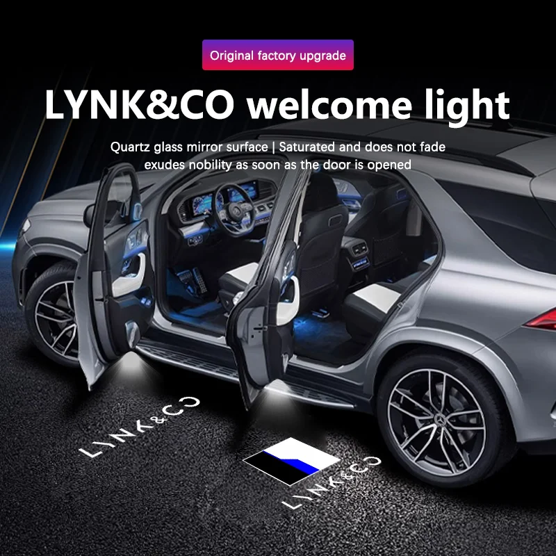Car HD Projector Lamp LED Auto Door Welcome Light For Lynk&Co 900 01 02 03 05 06 09 Accessories