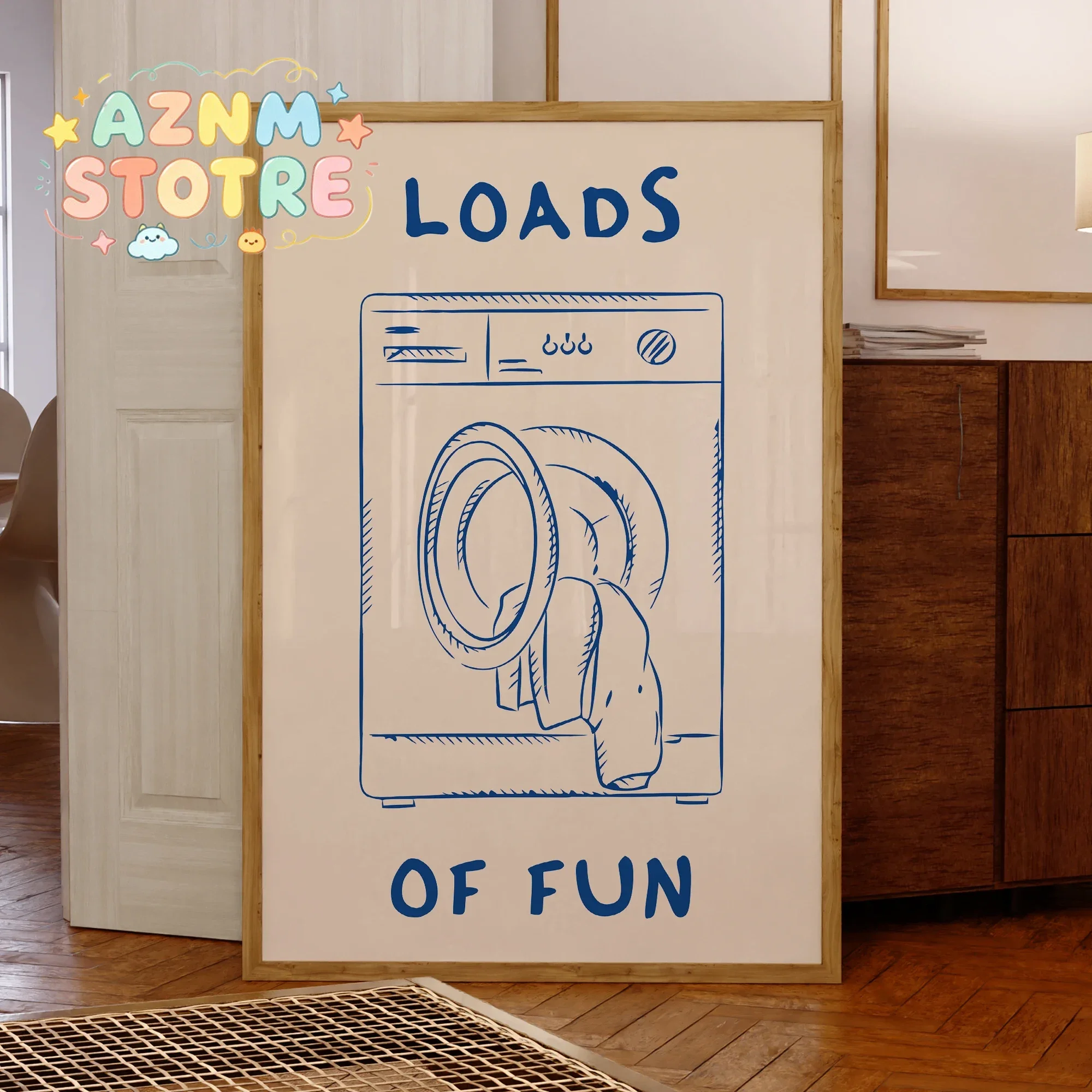 Interesting Loads Of Fun Washing Machine Wall Art Prints Canvas Painting Poster Picture For Laundry Room Bathroom Home Decor