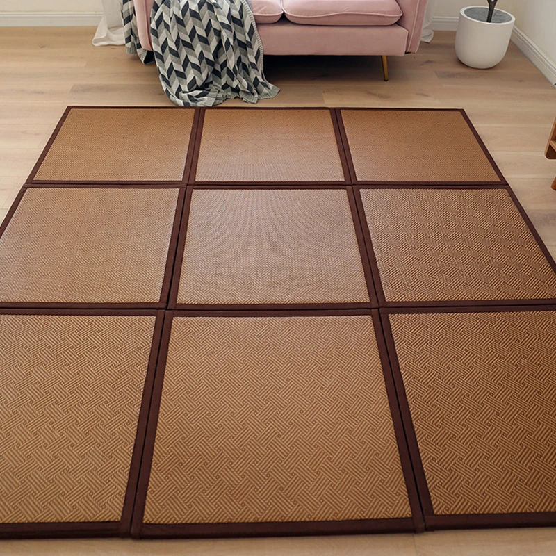 Japanese-Style Mat Can Be Spliced ​​Carpet Living Room Bedroom Balcony Summer Rattan Mat Tatami Baby Crawling Mat 60cmx60cm