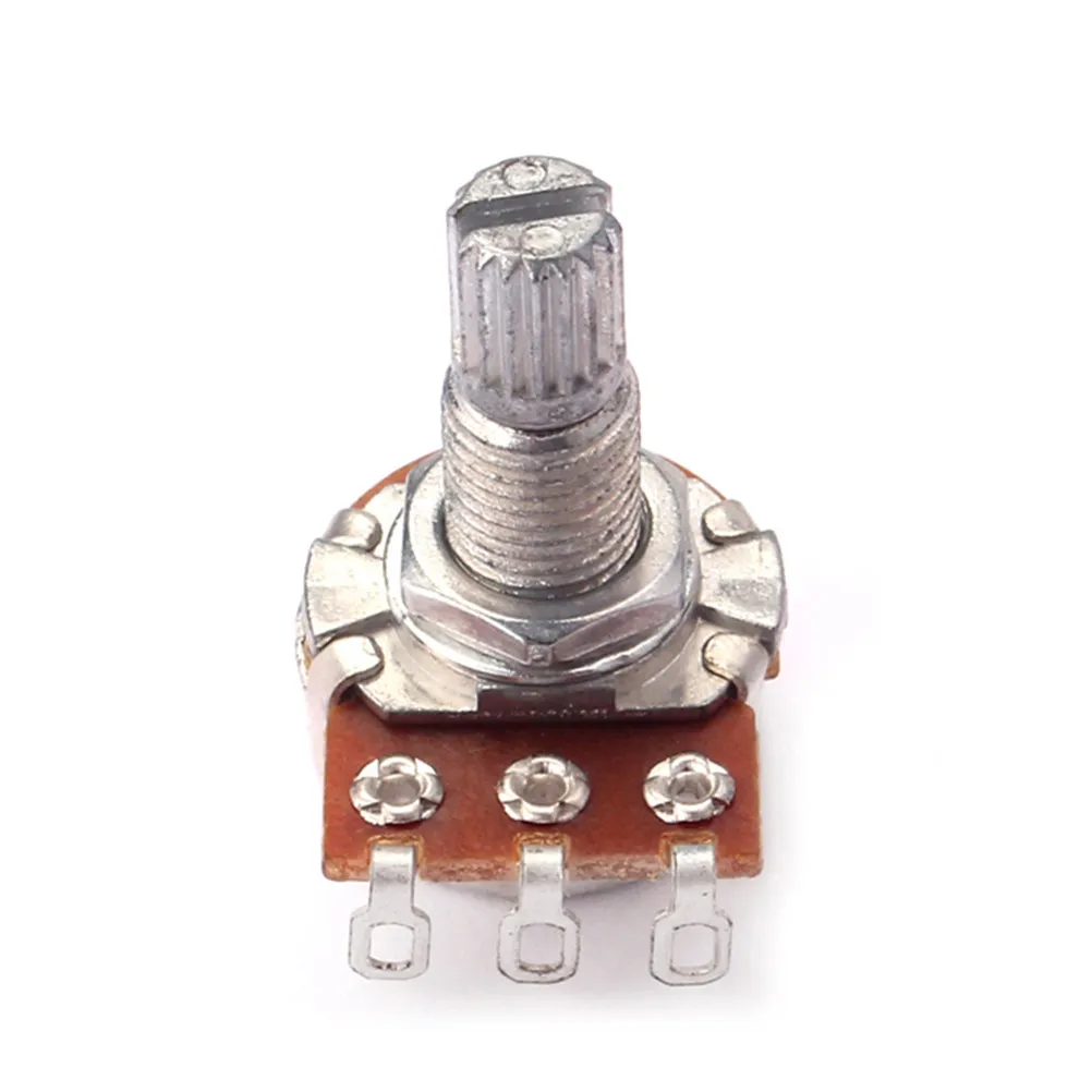 Guitar Amp Potentiometer 100K Ohm Mini Audio Pot Split Shaft Coarse Knurling for Effects Tone Control Replacement Upgrade Part