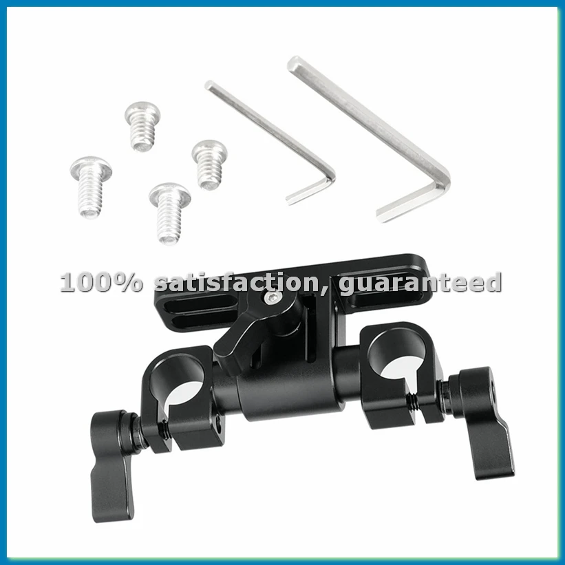 

Регулируемый двойной зажим для штанг 15 мм с поворотным на 360° адаптером для системы поддержки штанг, аксессуары для фотооборудования - ABWO