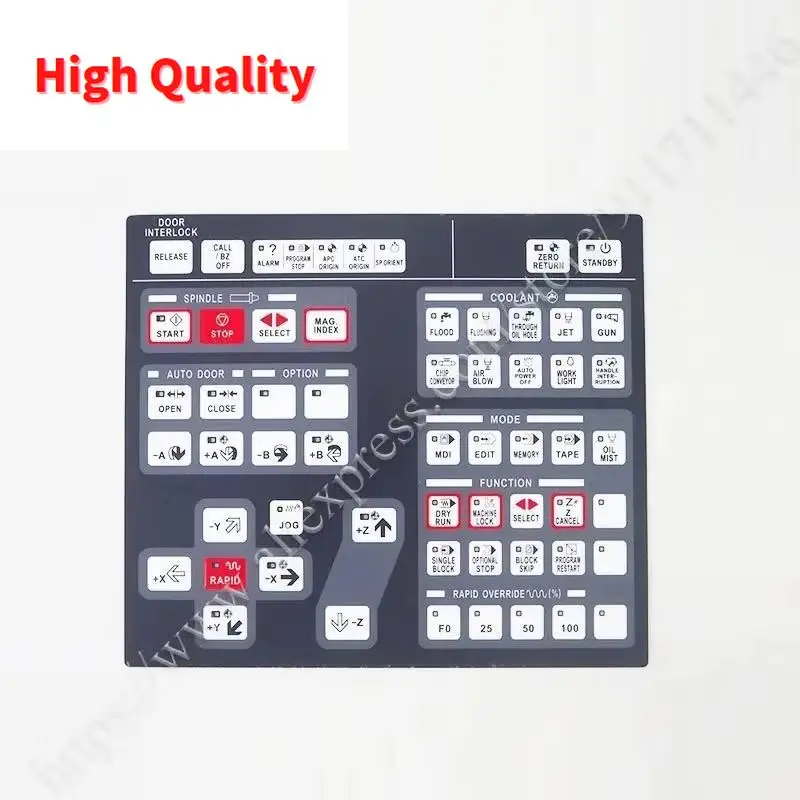 New for Kia Wia Machining Center VX400 VX500 HI-V50D HIV50D Membrane Keyboard Button Keypad Film for VX400 VX500 1 Year Warranty