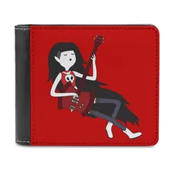 Leather Wallet Men Classic Black Purse Credit Card Holder Fashion Men's Wallet Adventuretime The Vampire Queen Vampire Cute