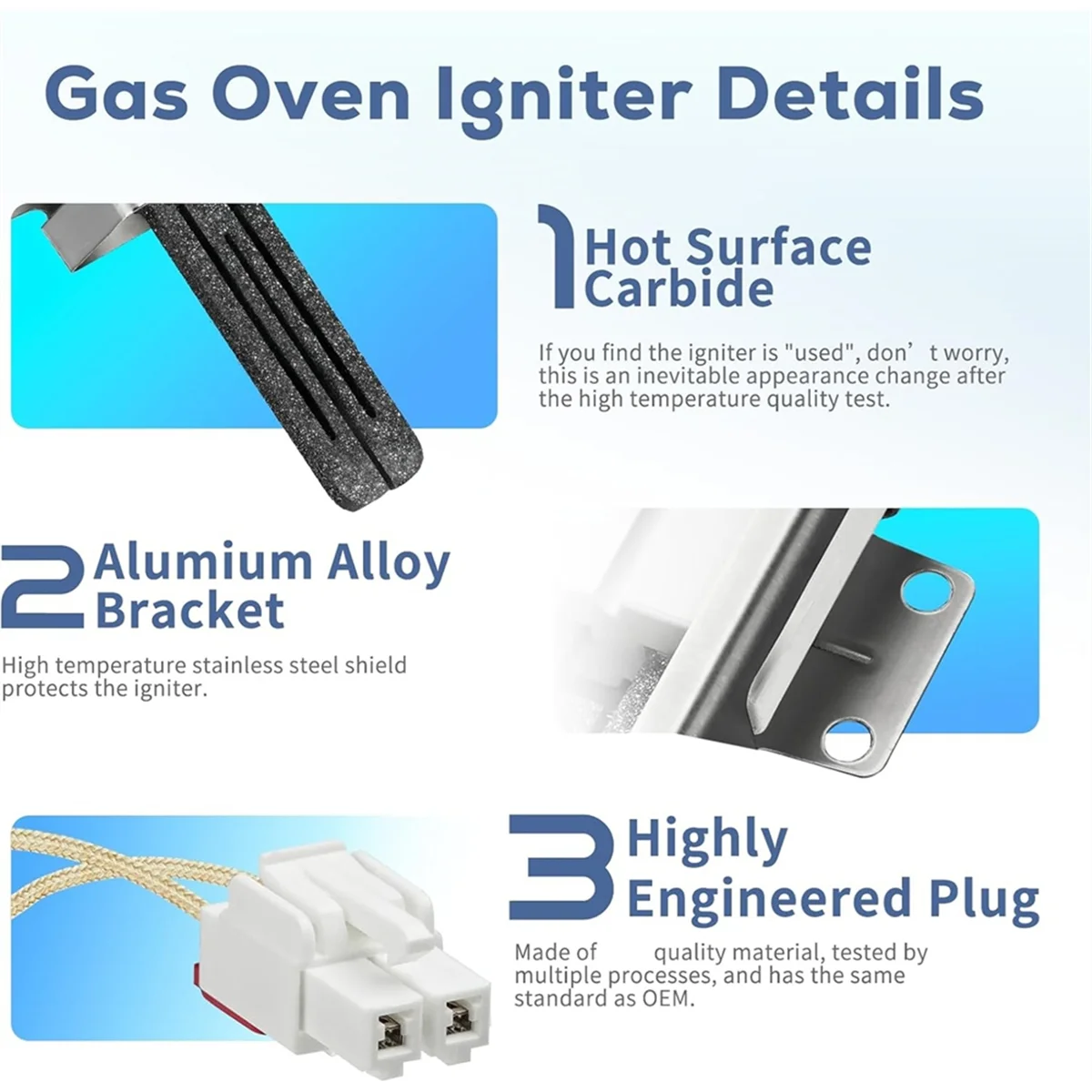 AA25 MEE61841401 Oven Igniter Replacement for Gas Range LRG LDG LTG Series LRG3095ST LRG3061ST