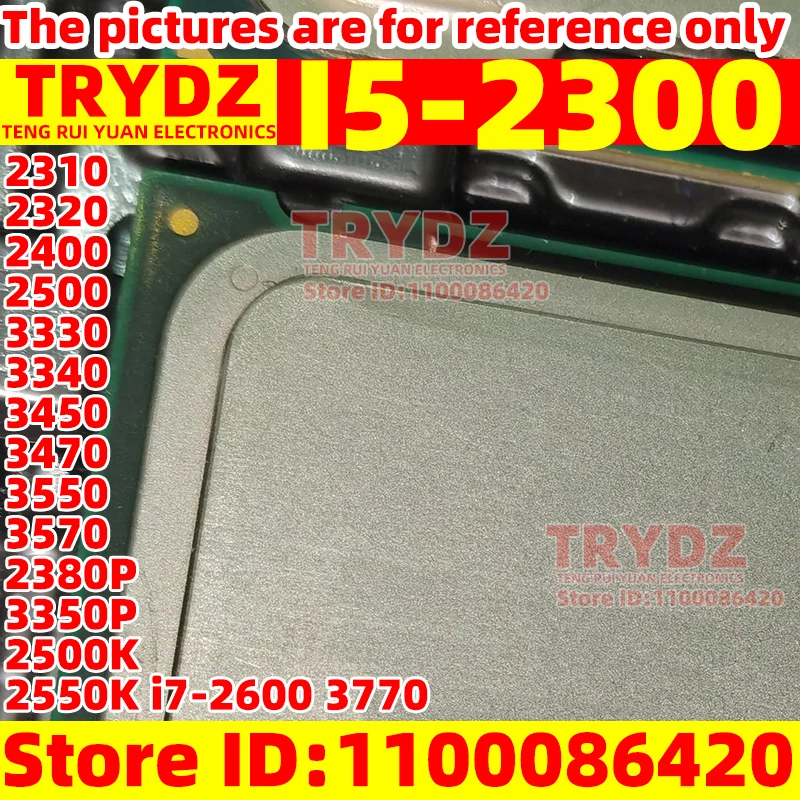 1pcs Used i5-2300 2310 2320 2400 2500 3330 3340 3450 3470 3550 3570 2380P 3350P 2500K 2550K i7-2600 3770