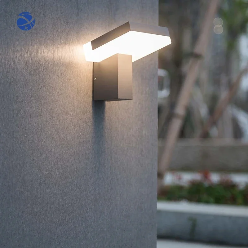 

Indoor outdoor LED lighting hanging wall light quadrilateral PC transparent aluminum post light waterproof lamp